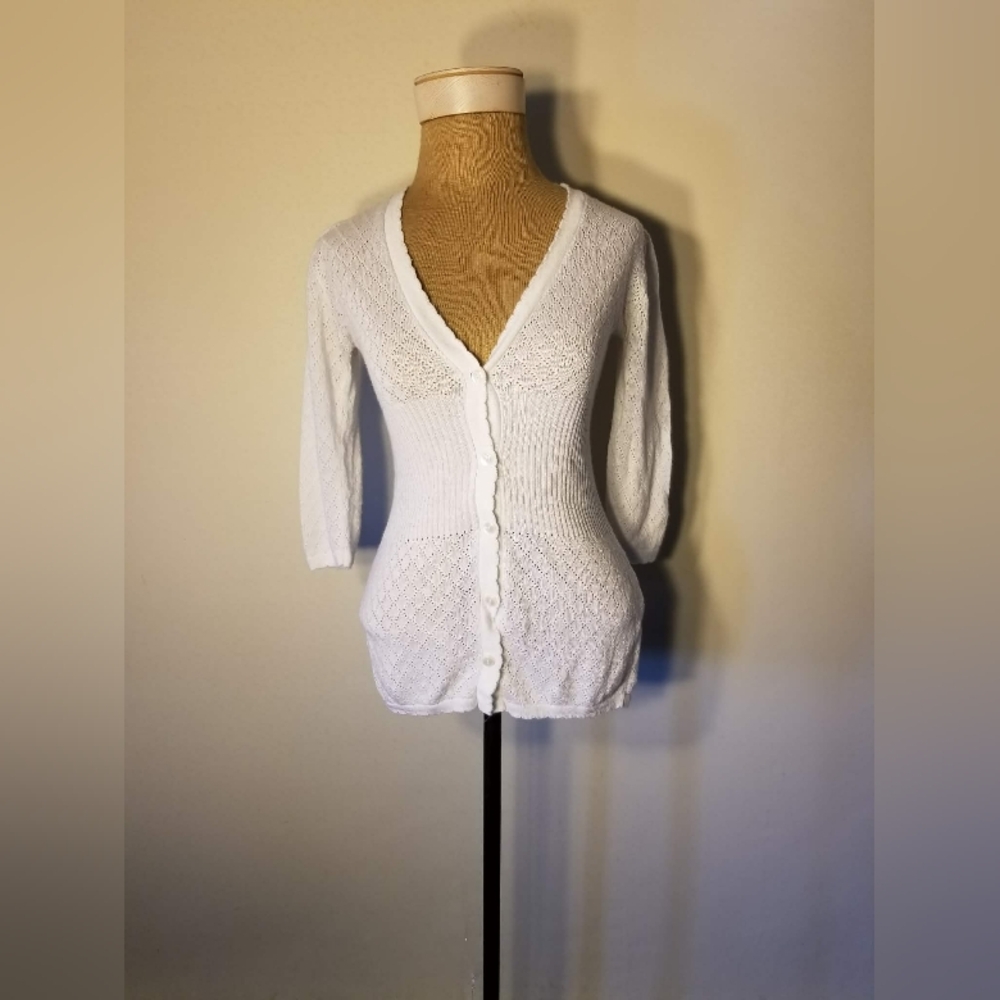 Absolutely Creative Worldwide White Cardigan Size… - image 1